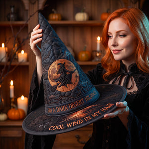 Desert Night Quilted Witch Hat - Personalized Halloween Gifts For Music Lovers 05toqn150826