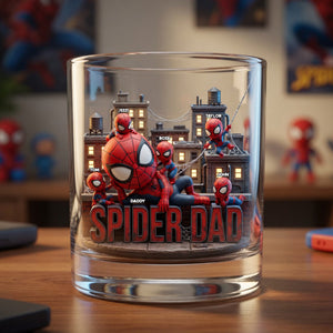 Dad And His Little Heroes Glass Mug - Personalized Gifts For Dad 03NALU290426