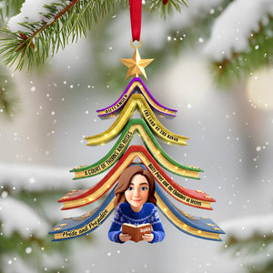 Reading Girl Personalized Gifts For Book Lovers Christmas Ornament 03ohtn271025