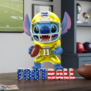 Sport Lover Blue Alien Light Box - Personalized Gifts For Sport Fans Acrylic Light Box 05HULU291125-Homacus