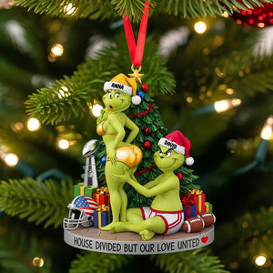 Green Monster Couple - House Divided Ornament - Personalized Christmas Gifts 01hutn200925