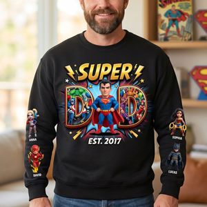 Dad’s Power Crew 3D Shirt - Personalized Gifts For Dads 03NATN180526