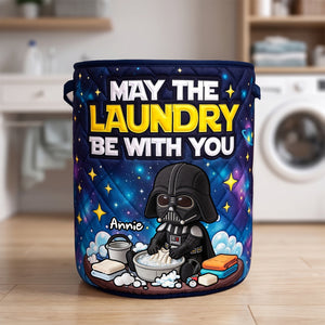 Legend Warrior Doing Laundry Quilted Laundry Basket - Personalized Gifts 05todh290626