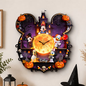 Spooky Halloween Acrylic Hanging Wall Clock - Personalized Gifts For Halloween 03pgdh100826