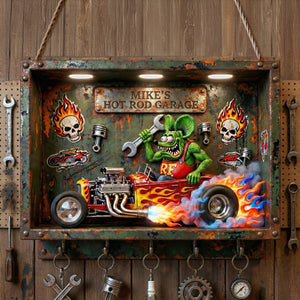 Hot Rod Acrylic Key Hanger - Personalized Gifts For Hot Rod Lovers 03tgmg260126