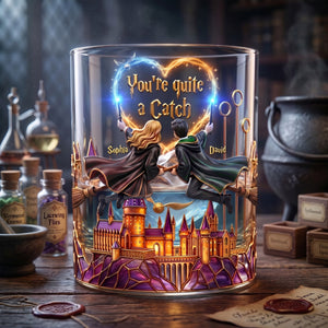 Fancy Couple Ride Round Glass - Personalized Gifts For Couple 03QHLU060626