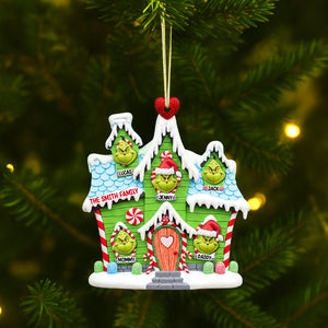 Green Monsters' House Personalized Gifts For Family Christmas Ornament 03totn030925