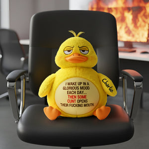 Grumpy Duck Shaped Pillow - Personalized Gifts For Officers 06TOLU151125