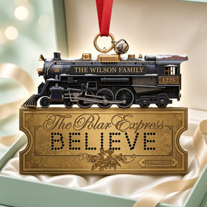 Vintage Steam Train Family Acrylic Ornament - Personalized Gifts For Family 08NADT231026