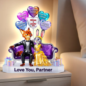 Romantic Couple Acrylic Light Box - Personalized Gifts For Couple 05toqn041225