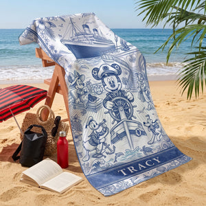 Fun Cruise Trip Beach Towel, Personalized Gifts For Cruising Lovers 04qhlu180726