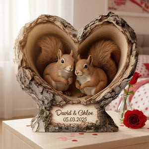 Squirrel Couple Acrylic Plaque – Personalized Gifts for Couple 04hyqn101225