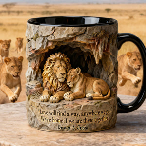 Romantic Wildlife Couple Coffee Mug – Personalized Gifts For Couple 05hylu130126