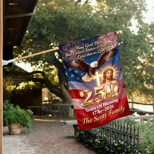 250 Years Of Blessing House Flag - Personalized Gifts For Christians 02HUTN260226