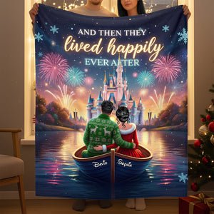 Happy Couple Blanket Personalized Gifts For Couple 06HUDT201125