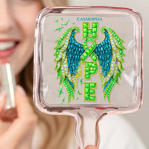 Ribbon Awareness Handheld Mirror - Personalized Gifts 01HUDT081225