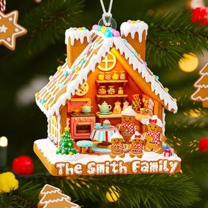 Gingerbread Family Christmas Ornament Personalized Gifts For Family 03PGDT150825 - Ornament - GoDuckee