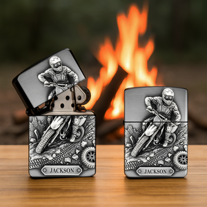 Mud Trail Rider Lighter - Personalized Gift For Motorcross Lovers 03NALU060825