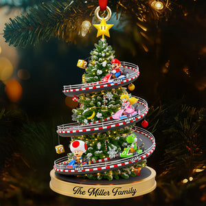 Racing Family Christmas Tree Ornament Personalized Gifts For Family 01NADT290925