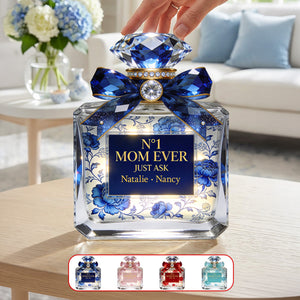 Toile de Jouy Mom Perfume Acrylic Plaque - Personalized Gifts For Mother's Day Plaque 02PGMG110326