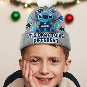 Autism Awareness Bobble Beanie Hat – Personalized Gifts For Kids 04naqn021025