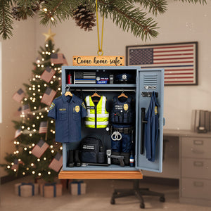 Police Locker Acrylic Ornament - Personalized Christmas Gifts For Officers 06qhqn040925