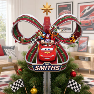 Childhood Cartoon Ribbon Tree Topper - Personalized Gifts For Christmas Acrylic Tree Topper 07HALU290826-Homacus