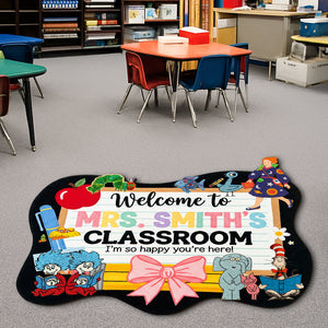 Classroom Welcome Mat Personalized Gifts For Teacher Shaped Doormat 04natn090825