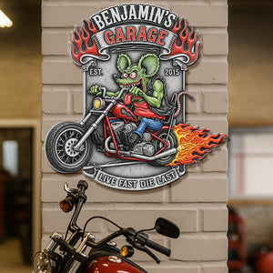 Badass Motorcycle Garage Metal Sign - Personalized Gifts For Biker 01qhqn030725