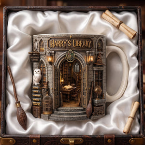 Fantasy Library Book Coffee Mug - Personalized Gifts For Book Lovers 01OHDH060826