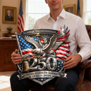 250th America Anniversary Cut Metal Sign - Gifts For Patriots 03hulu280126