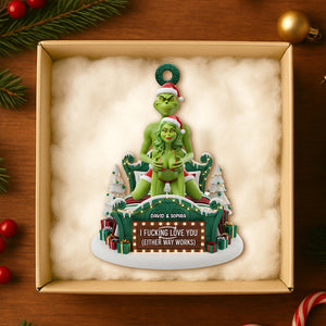 Funny Couple Christmas Ornament Personalized Gifts For Couple 03OHDT271025