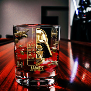 The Dark Side Whiskey Glass - Personalized Gifts For Galaxy Lovers 05hyta200825