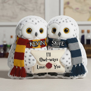 Owl Couple Custom Shape Pillow - Personalized Gifts For Couple 01nata271125