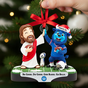 Faith & Football Christmas Ornament Personalized Gifts For Football Lovers 03HUDT230925