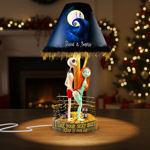 Playful Spooky Couple Acrylic Light Box - Personalized Gifts For Couples 01OHLU111125