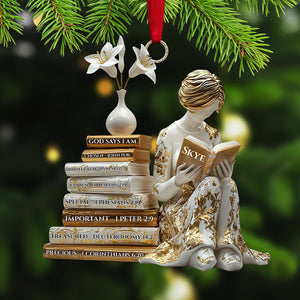 Book Girl Acrylic Ornament - Personalized Gifts For Book Lovers 01tgta101125