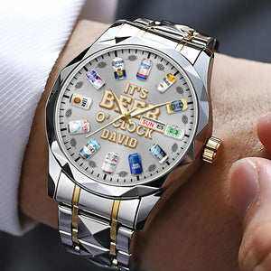 Bold Drink Vibe Stainless Steel Men's Watch – Personalized Gifts For Drinking Lovers 05ohqn240725