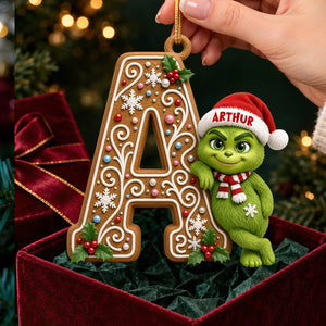 Whimsical Character Initial Alphabet Ornament - Personalized Gift For Christmas 04HUDT100926