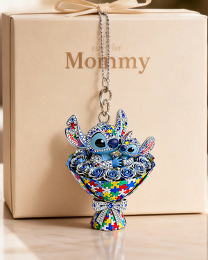 Puzzle Bouquet Mom Keychain - Personalized Gift For Autism Mom 04KIMG050226-Homacus