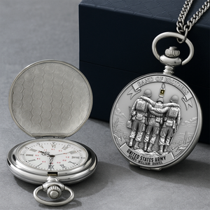 Brotherhood of Arms Pocket Watch - Personalized Gift For Veteran 01OHLU230625