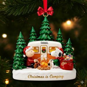 Warm Campfire Christmas Ornament - Personalized Gift For Campers 04PALU201025