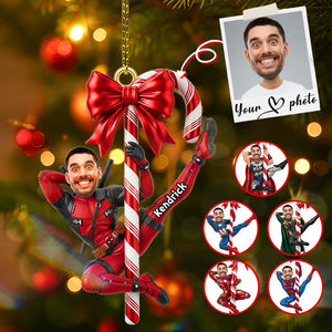 Custom Photo Funny Hero Ornament - Personalized Gifts For Christmas 04NAMG280825