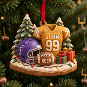Tackle Season Wood Effect Ornament, Personalized Gifts For Sport Lovers 02qhlu141026