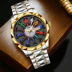 Auto Racing Car Stainless Steel Men's Watch Personalized Festive Gifts For Racing Lovers 05natn280725