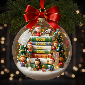 Reading With Friends Christmas Ornament Gifts For Book Lovers 04PADT011025