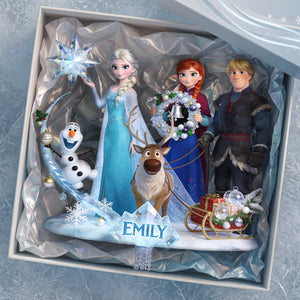 Magical Winter Family Acrylic Christmas Tree Topper, Personalized Gifts 04hata150826