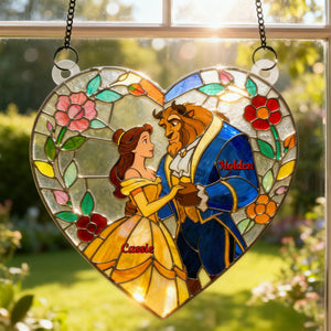 Romantic Couple Suncatcher Ornament Personalized Gifts For Couple 04HYMG090126