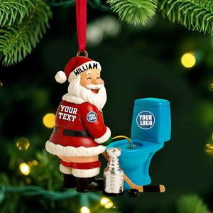 Rivalry Santa Ornament - Personalized Gift For Sport Lovers 02HULU151025