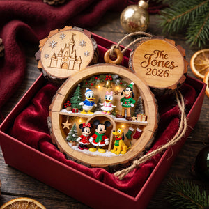 Cozy Christmas Wooden Nook Ornament - Personalized Gifts 06qhdh141026